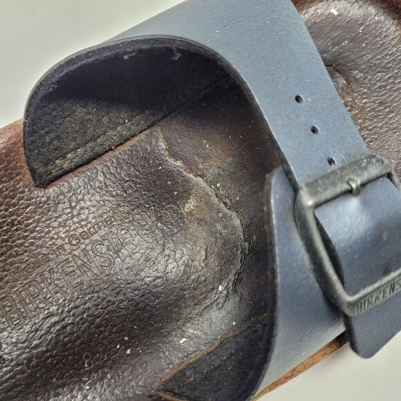 Birkenstock Sandals Womens Metallic Black EU 39 US 8 Madrid Birko-Flor - Picture 11 of 11